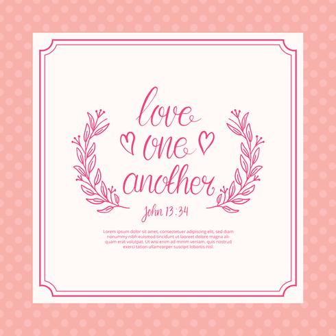 Tipografía de Love One Another Lettering gratis vector