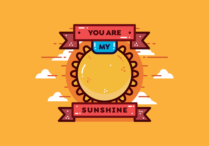 You are my sunshine vector