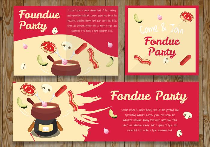 diseño vectorial de fondue vector