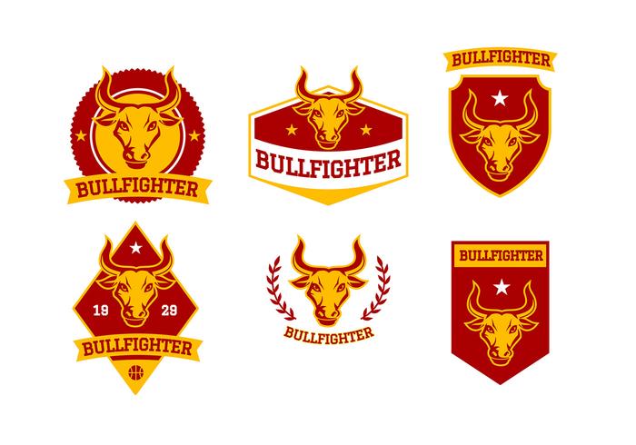 Bull Fighter Emblem Free Vector