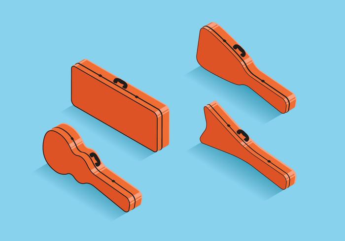 Guitar Case Isometric Style Vector