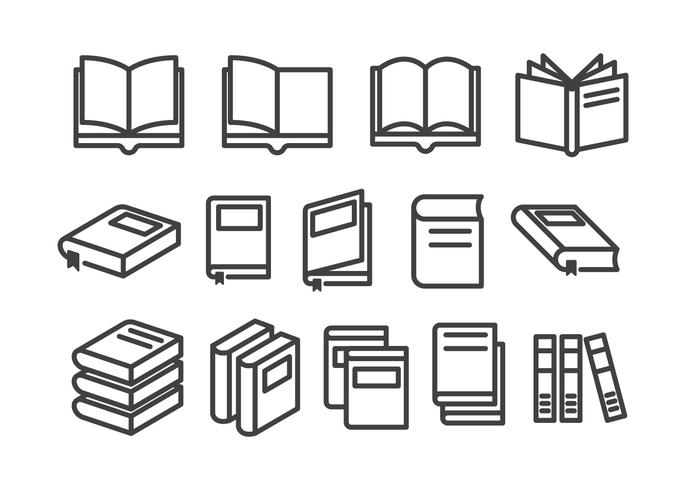 vectores de icono de libro