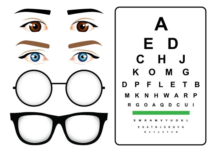 Prueba de ojos femeninos vector