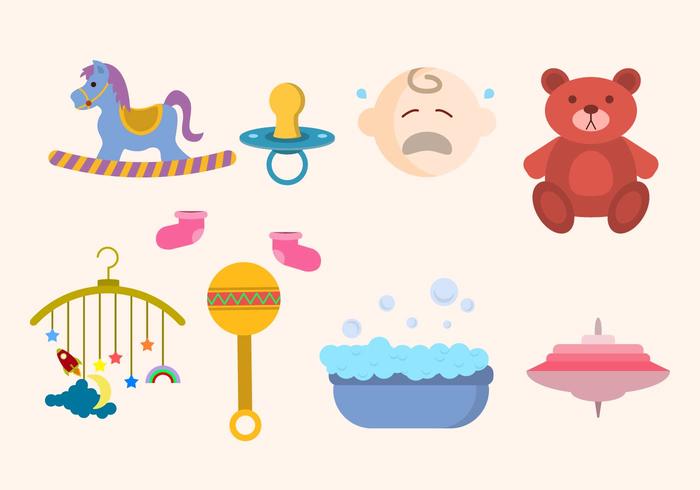 Flat Baby-Themed Vectors 