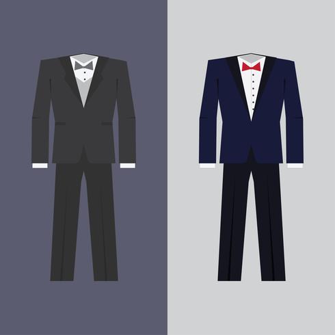 Tuxedo in two colors vector