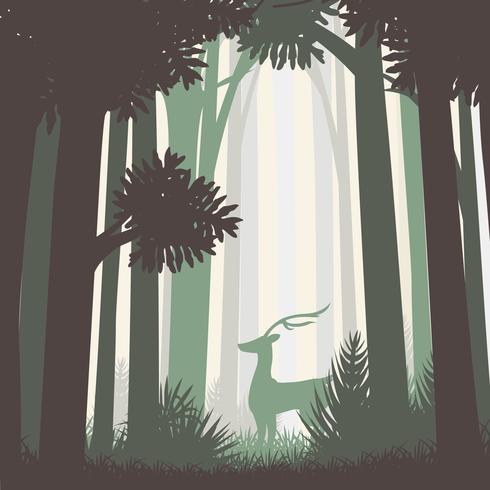 Abstract Forest Landscape vector