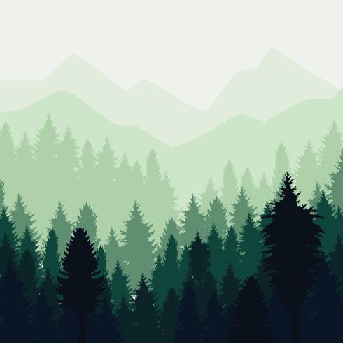Abstract Forest Landscape vector