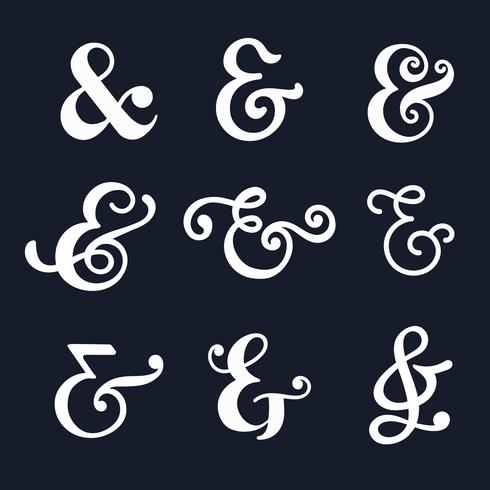 Set Of Ampersand vector