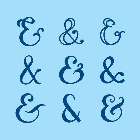 Ampersand Set Vector