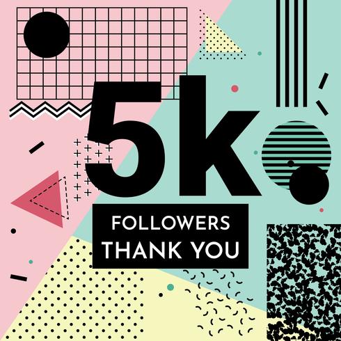 5K Thank You Sign vector