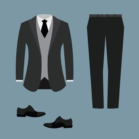 Traje de esmoquin para hombre vector