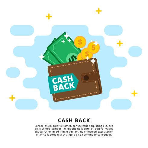 Cash Back Vector Illustration