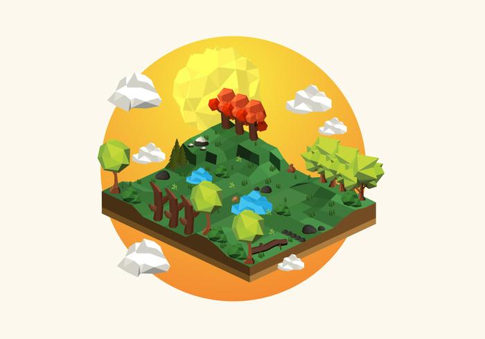 Low Poly Forest Background Illustration - Download Free Vector Art, Stock Graphics & Images