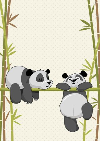 Cute Critters Panda Sleeping vector