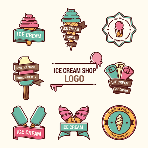 Ice Cream Shop Logo vector