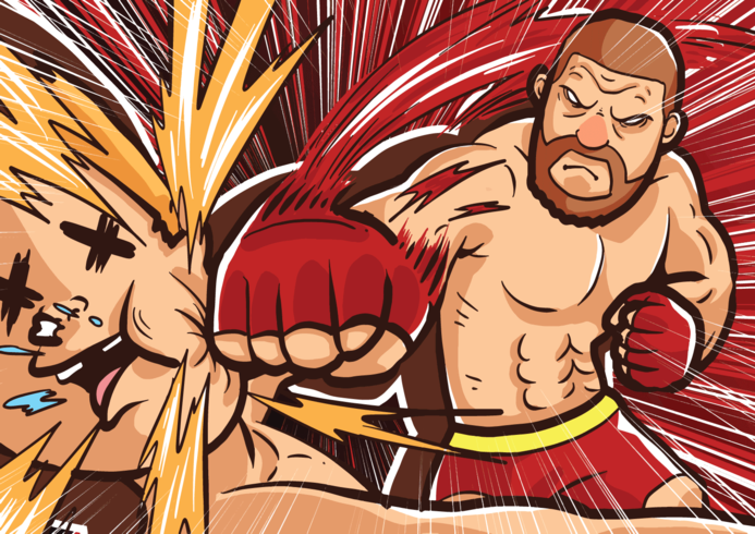 Ultimate Fighting Illustration vector