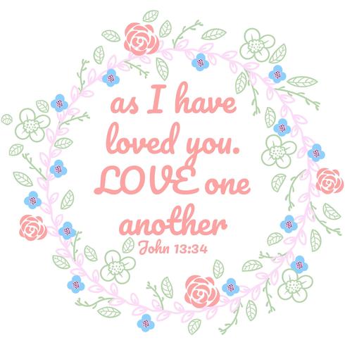 Love One Another Typography vector