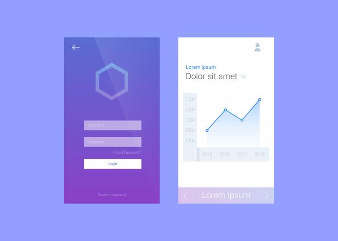 Iconic Mobile App GUI Vectors