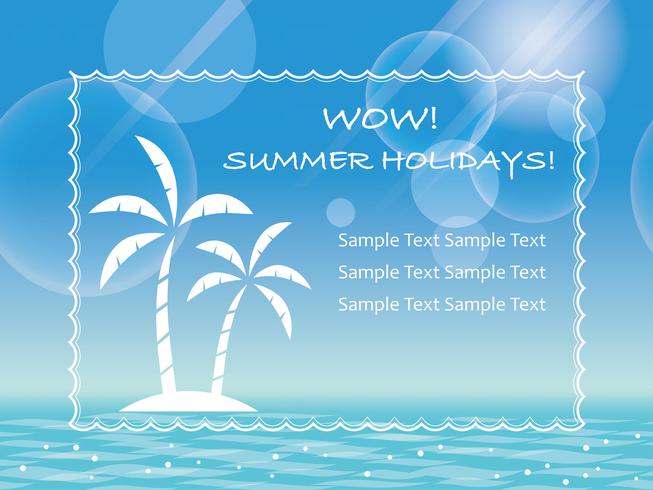 Vector summer background/message frame. 