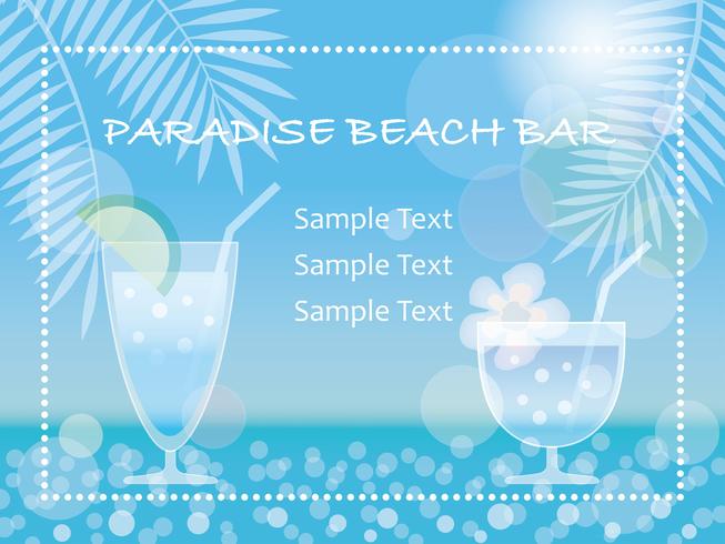 A vector summer background/message frame with tropical drinks. 