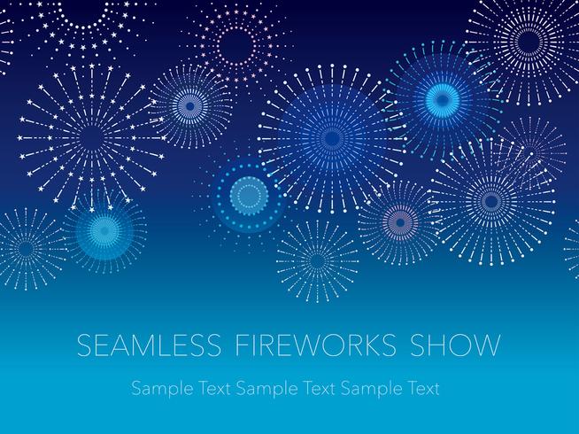 A seamless fireworks background with text space, vector illustration.