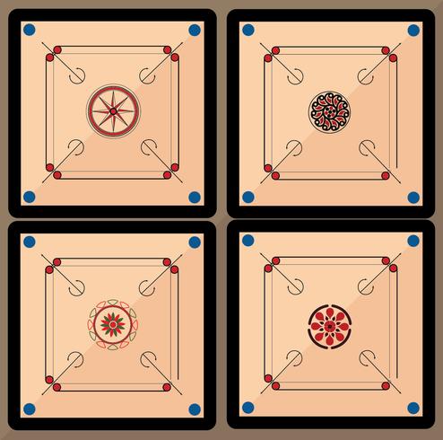 Carrom Board Vector Pack