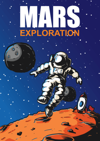 Mars Exploration Illustration vector