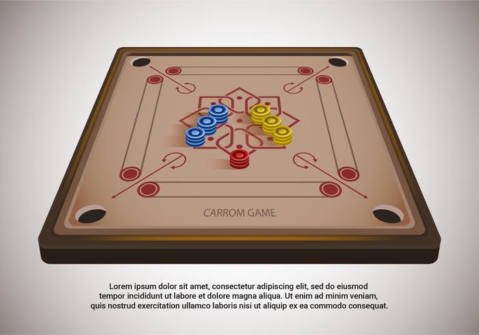 Carrom Table Vector Illustration