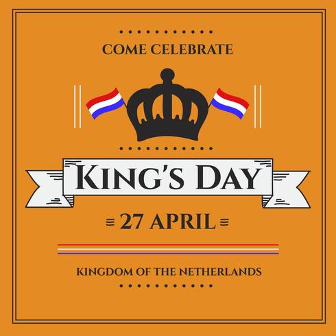 Kings Day Festival Poster Vector