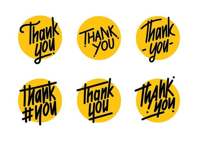 Thank You Typography Vector