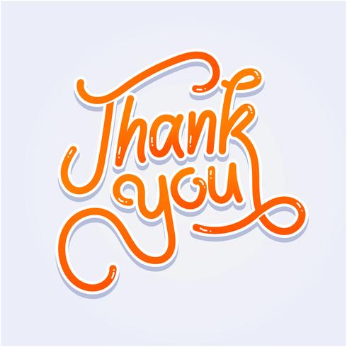 Thank You Typography vector