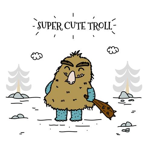 Super Cute Troll Vector