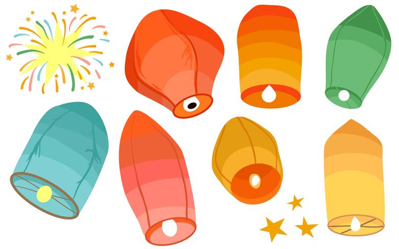 Sky Lantern Vectors