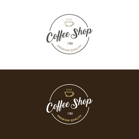 vector de logo de tienda de café