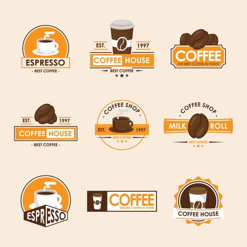 Logotipo de cafetería vector