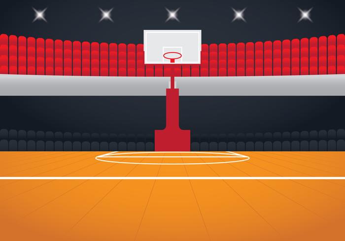 Arena de baloncesto realista vector