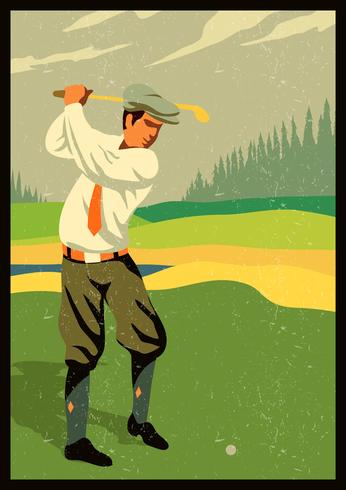 Retro Vintage Golf vector