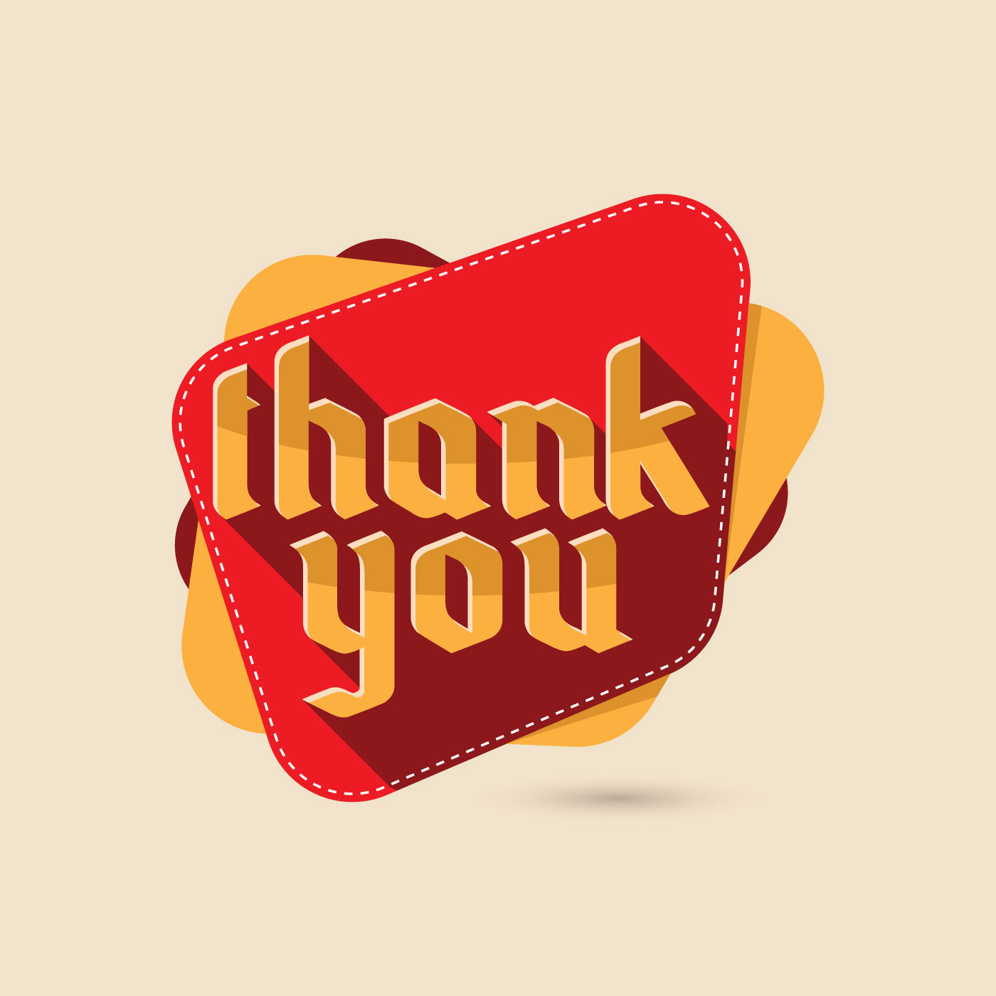 Thank You typography with emblem 182445 Vector Art at Vecteezy