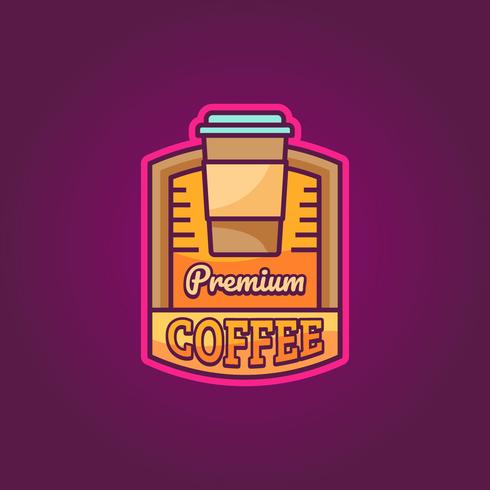 Logotipo de café premium vector