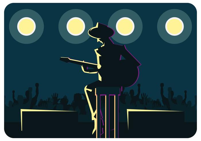 Musician on Stage Vector