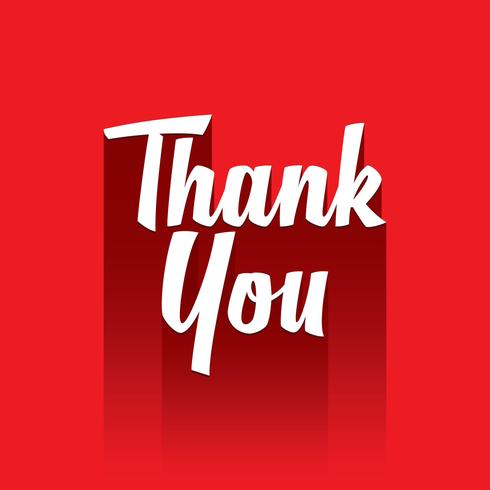 Simple Thank You tipografía tipo vector