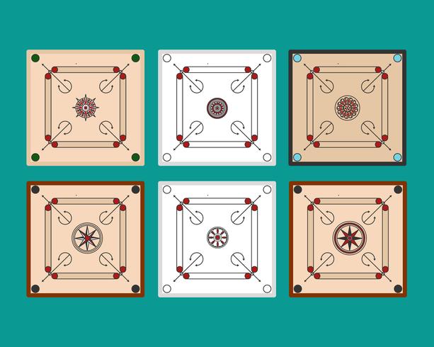 Carrom Boards Vector