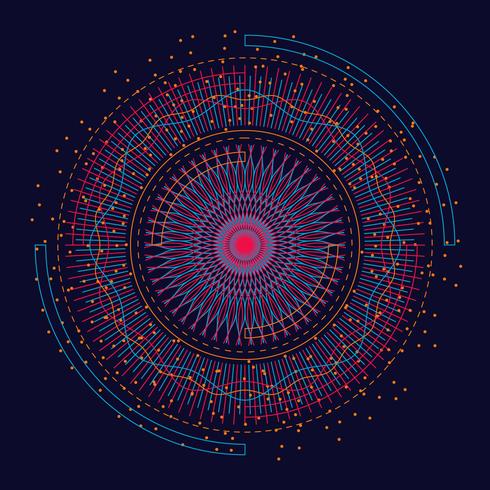 Big Data Fractal Element Visualization vector
