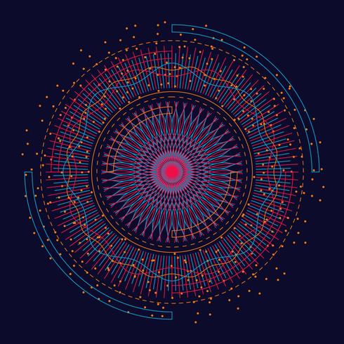 Big Data Fractal Element Visualization vector