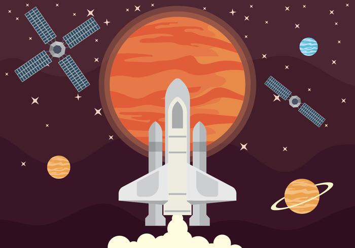 Mars Exploration Illustration vector