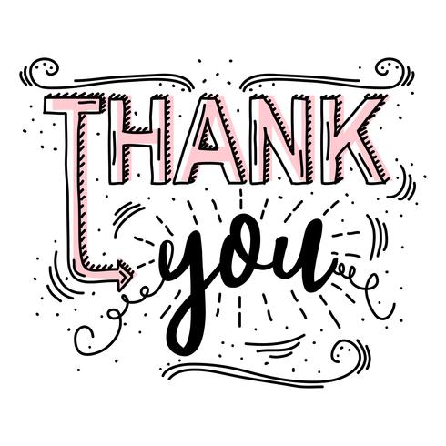 Thank You Typography Vector