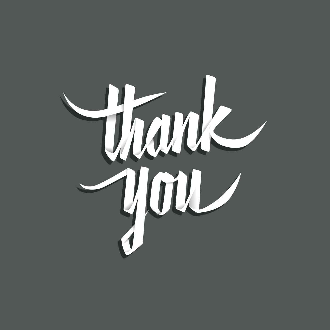 Thank You Typography Vector 182491 Vector Art at Vecteezy