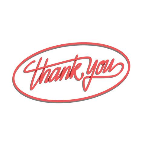 Thank You Typography Vector