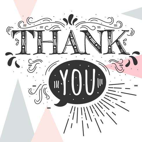 Thank You Typography Vector