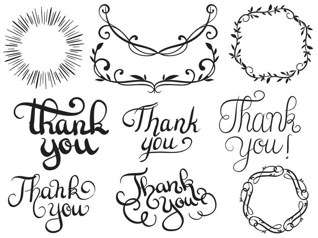 Thank You Typography 2 Vectores